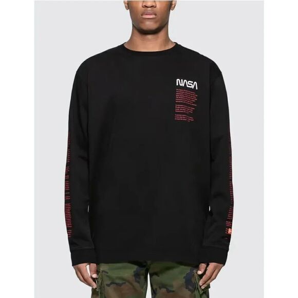 HERON PRESTON® NASA OVER LONG SLEEVE T-SHIRT S NWOT $340 - Picture 1 of 11
